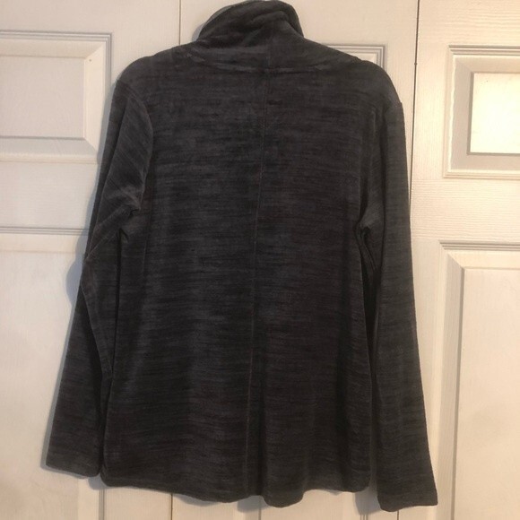 HARMONY BALANCE Medium Blue Funnel Neck Turtleneck Sweatshirt Blue Gray Pullover - Picture 6 of 7